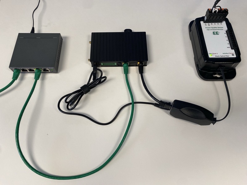 Photo of example system setup with all components